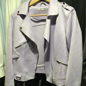 Dex purple moto jacket NWOT